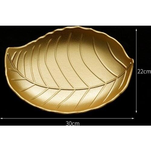 1 *Wooden Plate Nordic Tableware Simple Storage Table Dining Table Home Decor Gold Tray Small Plates Are Perfect For Afternoon