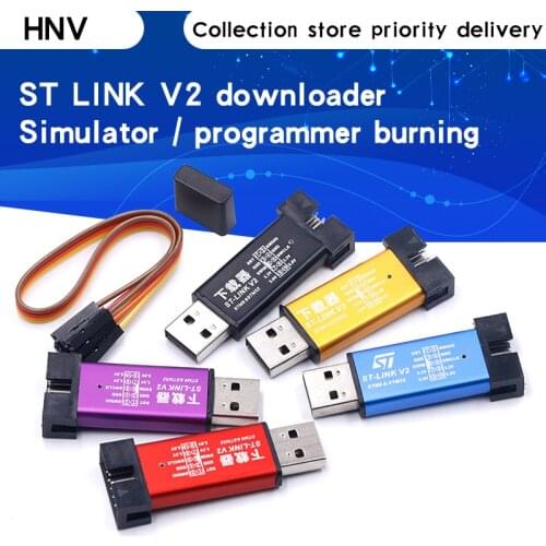 1PCS ST LINK Stlink ST-Link V2 Mini STM8 STM32 Simulator Download Programmer Programming With Cover