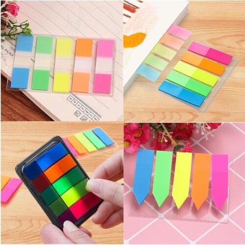 100Paper Label Tag Index Memo Pad N Times Sticky Notes Bookmark Sticker sheets Fluorescence Self Adhesive Student office Supplie