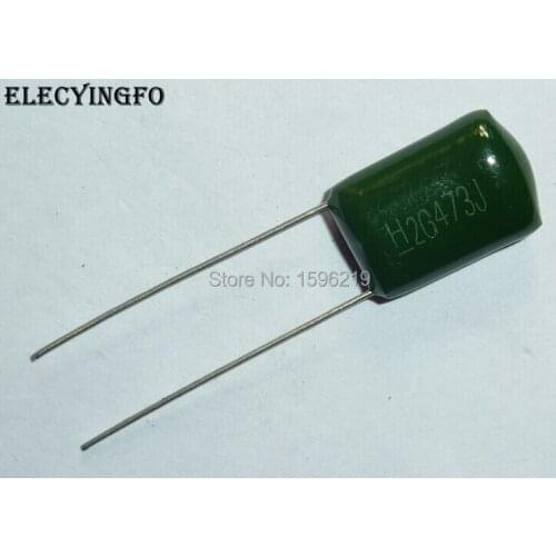 100pcs Mylar Film Capacitor 400V 2G473J 0.047uF 47nF 2G473 5% Polyester Film capacitor