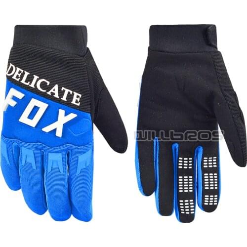 2021 Delicate Fox DIRTPAW Gloves Motocross Motorbike Street Moto Mountain Bicycle Offroad Race Blue Black Glove