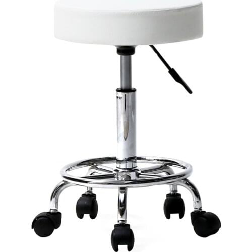 Round Stool Ha Ha Feet Rotation Bar Stool White