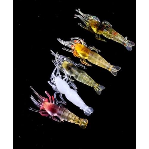 Big Sale 25pcs/5pack Simulation Shrimp Soft Baits Carp Fishing Lures For Fishing Feeder Wobblers Fishing Tackle 4.8cm 7.5g/pack