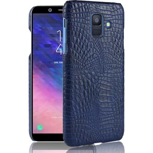 Subin For Samsung Galaxy A6 Case Retro Crocodile Skin Protective Cover For Samsung Galaxy A6 2018 Phone Bag Case