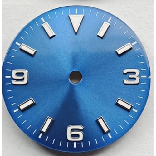 29mm Blue Watch Dial Luminous Fit for NH35 ETA 2836 Miyota 8215 821A 8205 MOVEMENT
