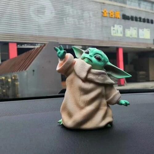 8cm Star Wars mandalorian Yoda Baby Collection Action Figure Toy PVC Car decoration Toys Doll for Childrens Day Christmas Gift