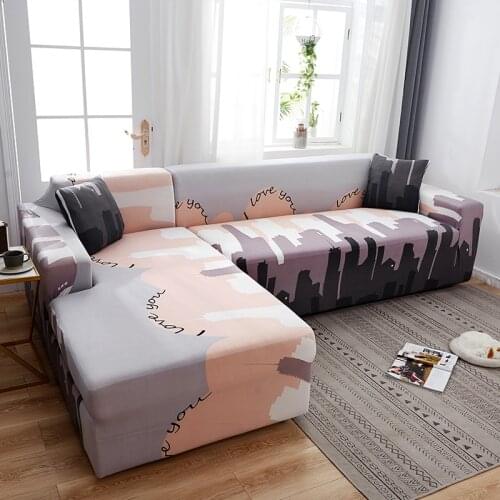 Stretch cartoon printing spandex cover sofa cover stretch living room bedroom sofa towel living room corner L-shaped sofa cover