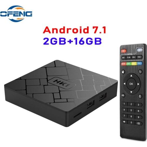 HK1 Android 7.1 TV BOX 2GB RAM 16GB ROM Amlogic S905W Quad Core 2.4GHz WiFi Media Player IPTV 4K Ott Box LAN 100M Smart TV Box