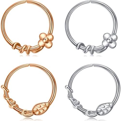 20G Hoop cartilage earring fake earrings nose rings septum nose ring stainless steel for women men girls