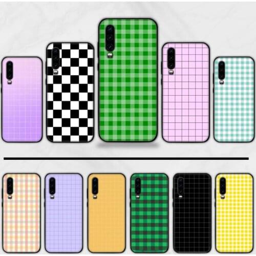 Plaid Checked Checkered Luxury Unique Design Phone Cover Funda For Huawei P9 P10 P20 P30 Lite 2016 2017 2019 plus pro P smart