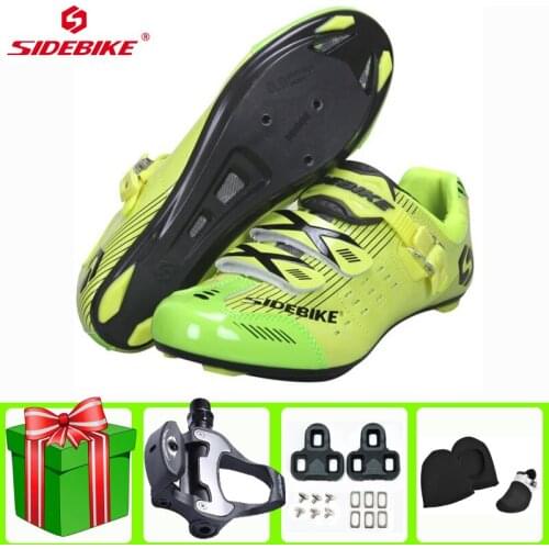 SIDEBIKE Mens Road Cycling Shoes Women Sneakers Fast Spinning Bike Bicycle Riding Anti-Slip Breathable Self-Locking Bicicleta