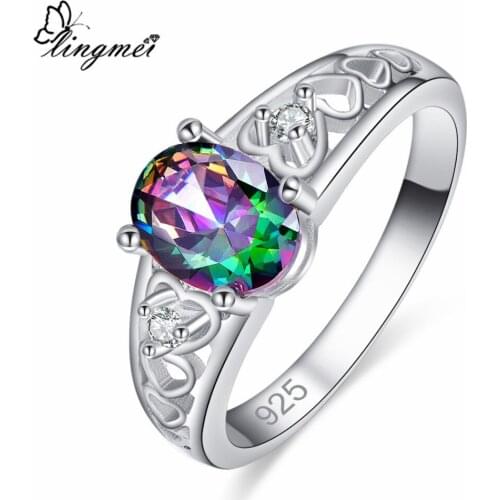 Lingmei Rings With Cubic Zirkonia For Women