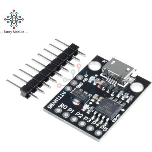 Attiny85 Digispark Kickstarter Development Board Module For Arduino I2C SPI Micro USB Port 1.8V-5V Low Power Microcontroller