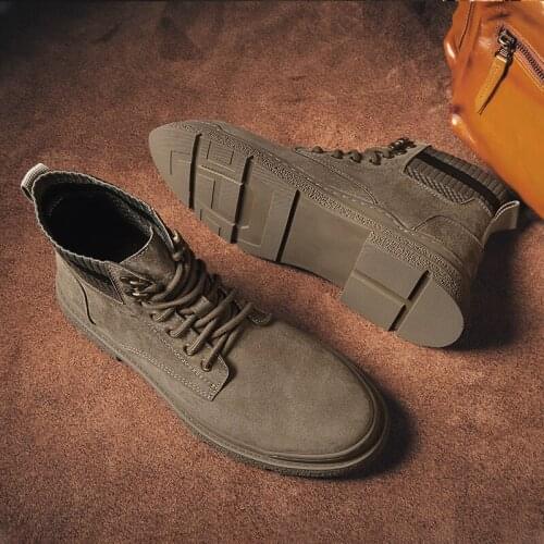 2021Men Tactical Military Army Boots Breathable Leather Mesh High Top Casual Desert Work Shoes Mens SWAT Ankle Combat Boot Socks