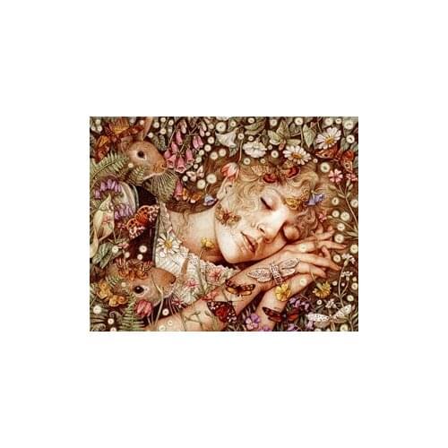 Girl Embroidery Needlework Sleeping Sherlock People Beauty 14CT Counted Unprinted DIY Cross Stitch Kits Handmade Arts Decor