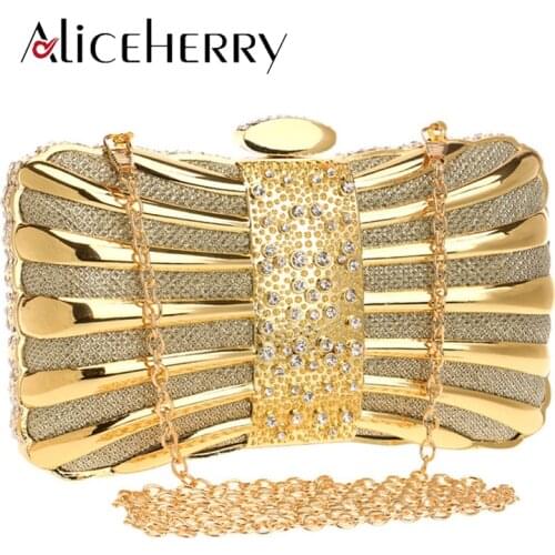 New 2019 High Quality Women Evening Bags Fashion Diamonds Clutch Bag Female Wedding Bow Clutches Purses sac a main