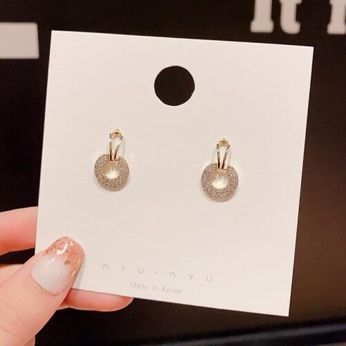 Full of ring earrings simple temperament high sense of earrings Korean version of exquisite fashion earrings female