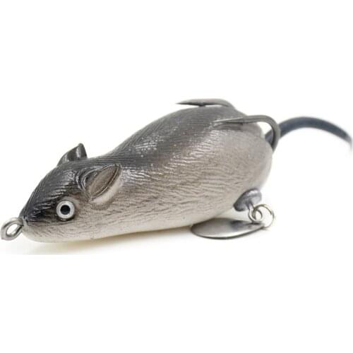 1Pcs/lot mouse Lure 7cm 5cm Fishing Lures Treble Hooks Top water Ray Frog Artificial Crank Strong Artificial Soft Bait
