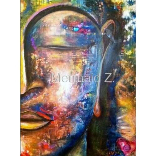 Handpainted Designs Buddha Wall Art Oil Painting For Home Decor Wall