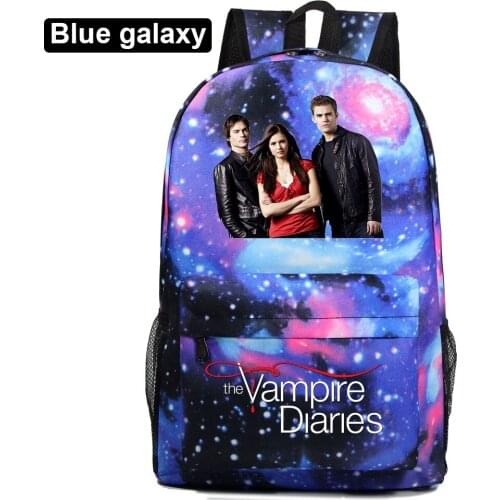 Vampire Diaries Backpack Student Boys Girls School Bag Rucksack Travel Pack Laptop Bag Big Strong Mochila