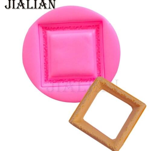 High quality 3D Classic Frame Silicone Mold Polymer Clay Sugarcraft Cake Decorating baking tools T0855