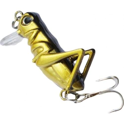 Hard Lure Grasshopper Shape Minnow Crank Bait Plastic Bait With Hook Swimbait Artificial Wobblers Fishing Tackle Accessories