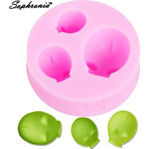 Sophronia M410 Three Cartoon Pig 1pcs UV Resin Silicone Mold for decorative-craft Jewelry Flower Dried Epoxy Resin