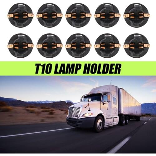 10pcs T10 Socket Dashboard Instrument Panel Socket T10 Twist Lock Wedge Bases Lamp Dash Bulb Plug Auto Accessories Replacement