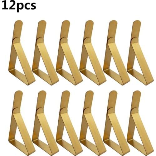 12 Packs Tablecloth Clips Stainless Steel Table Cover Clamps Table Cloth Holders C6UE