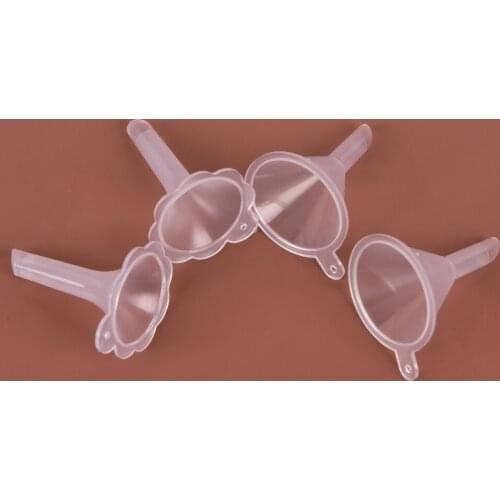 2Pcs/lot White Small Plastic For Perfume Diffuser Bottle Mini Liquid Oil Funnels Lab
