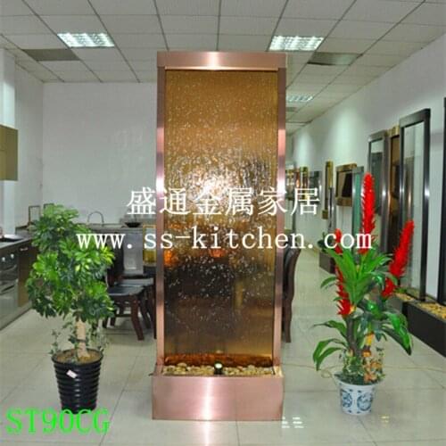 90"Tall Feng shui bronze glass water fountain metal home decoration water features part decorations craft gifts welding decor