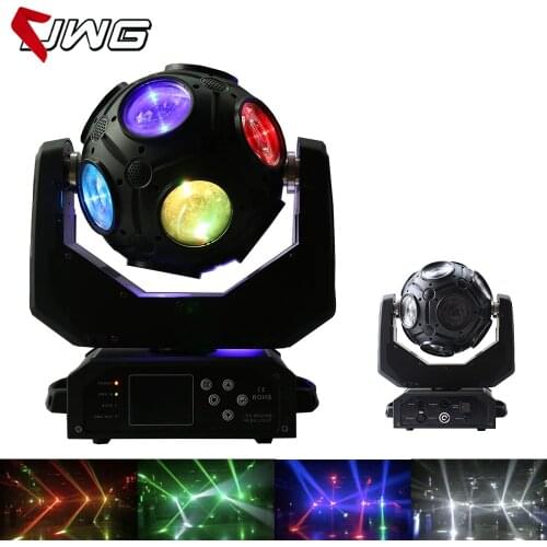 Free Shipping 12X20W RGBW 4IN1 LED Beam Moving Head Light Football 21 DMX512 Channel Disco Stage Lighting For DJ