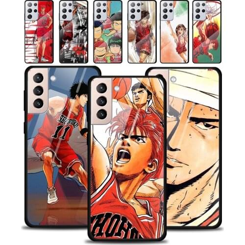 Anime Slam Dunk Tempered Glass Cover For Samsung Galaxy S21 Plus Ultra M21 M31 M51 A52 A72 Phone Case Coque