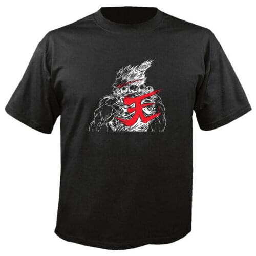 Akuma Game Logo Black Short Sleeve Cotton MenS New Arrival Summer Style Short Sleeve Leisure Fashion Funny T Shirts for Men