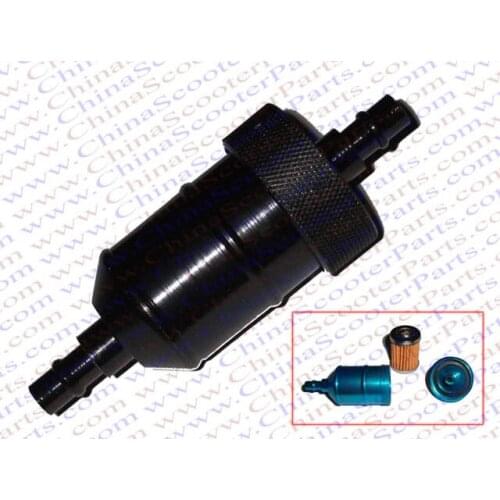 CNC Aluminum Fuel gas Filter Mini Pocket Dirt bike ATV Quad CRF XR Cruiser Chopper Parts Black