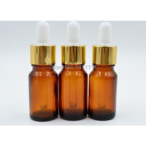 10ml 1/3OZ Amber Glass Dropper Bottles Vials Essential Oil Empty Bottle with Glass Eye Dropper by DHL/EMS Free Ship 700PCS/LOT