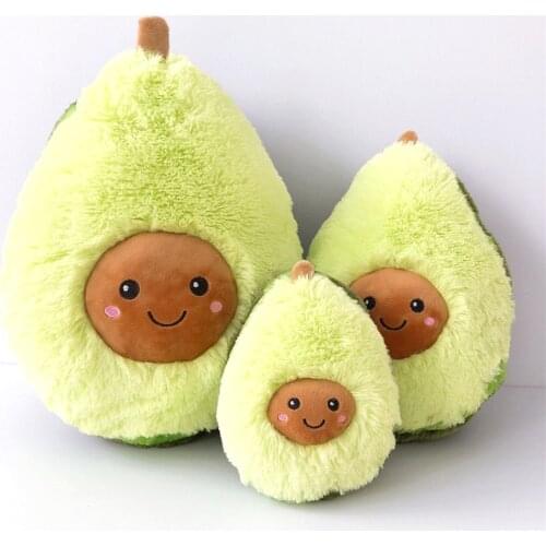 20/30/40/45cm Cute Smiling Avocado Stuffed Plush Toy Filled Doll Fruit Cushion Pillow Soft Plush Doll Toy Baby Children Gift