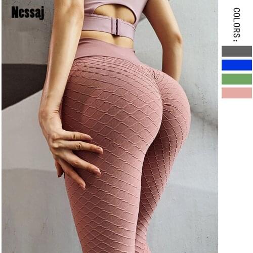 Nessaj Women Fitness Leggings Sexy Sport Pants Push Up Spandex 10% Legging Exercise High Waist Fitness Running Athletic Trousers