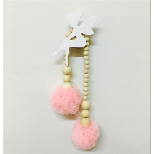 Cute angel Wooden Clothes Hook Room Wall Decorate Children Room Hanger Cartoon Hook For Bedroom Home Decor 3 Colors INS style