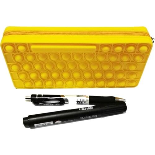 Multifunction Bubble Fidget Toy Pencil Case Stress Relief Squeeze Toy Antistress Soft Squishy Kids Toy Gift Stationery Organizer