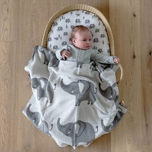 Soft Wool Knitted Blanket Crochet Baby Blanket for Beds Cotton Swaddle Wrap Newborn Cartoon Animal Air Conditioner Throw Blanket