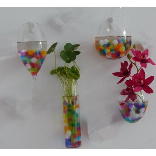 Different Size Different Shaped Wall Mounted Hydroponic Hanging Glass Vase Simple Modern Glass Household Decoration Glass Bottle
