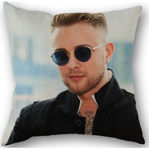 Egor Kreed Pillowcase Cotton Linen Fabric Square Zippered Pillow Cover For Office Family Decoration 45X45cm Eco-Friendly