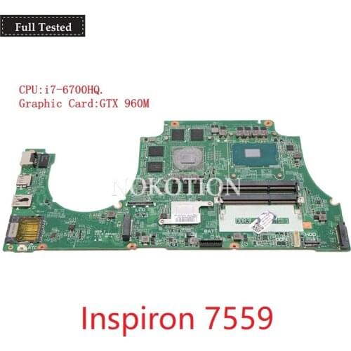 NOKOTION CN-0MPYPP 0MPYPP MPYPP 1P4N7 For dell Inspiron 7559 Laptop Motherboard Inte CPU GeForce GTX 960M