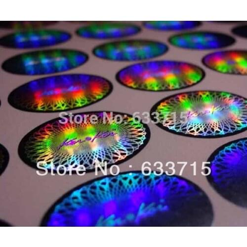 Customized 3D gold hologram foil sticker label printing , free design ! void if removed