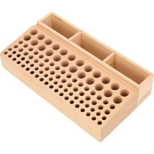 Leather Craft Tool Holder 101 Holes Wood Leathercraft Tool Rack Wooden Leather Craft Stamp Punch Tool Stand Holder Box