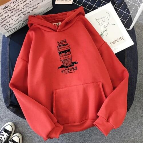 Casual Long Sleeve Sweatshirts Women Hooded Tops Moletom Women Plus Velvet Oversized Hoodie Letter Print Hoodies Sweatshirt