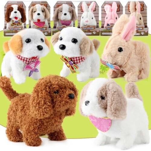 Premium Quality New Electric Stuffed Plush ToyInteractive Pet Animal Kids Educational Gifts Cute Realistic Dog Rabbit Robot