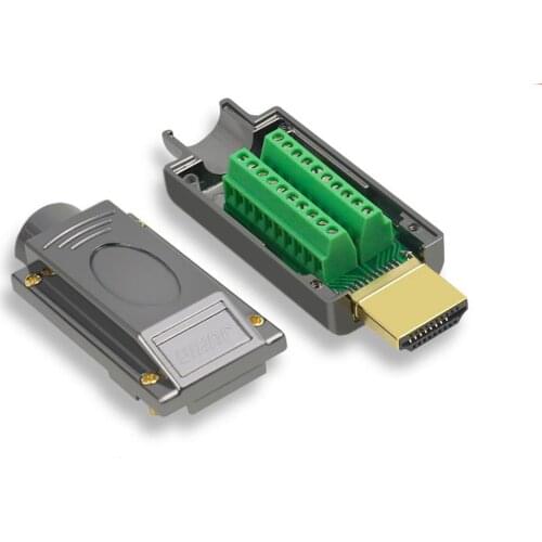 Welding-free Connector For HDMI 2.0 Male Plug DIY HD Lines Adapters Support 4K 2K 3D For HDMI 2.0 / 1.4 / 1.3