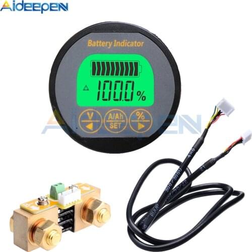 DC 8-80V 50A 100A 350A TR16 Coulomb Counter Meter Battery Capacity Indicator Ammeter Voltmeter Battery Tester for Li-ion Lipo
